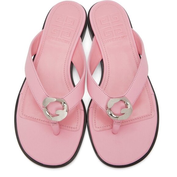 🆕 Authentic Givenchy Pink G Chain Buckle Sandals (SZ 37) - Picture 8 of 12